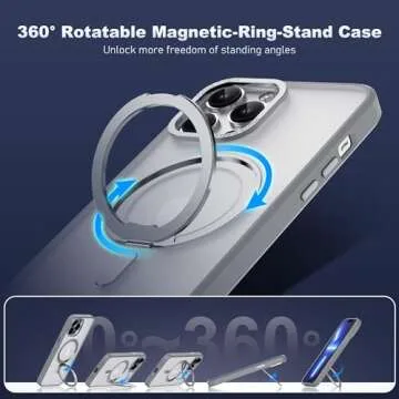 SAITONG iPhone 12 Case with 360° Magnetic Stand