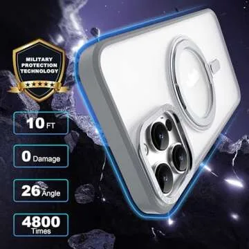 SAITONG iPhone 12 Case with 360° Magnetic Stand