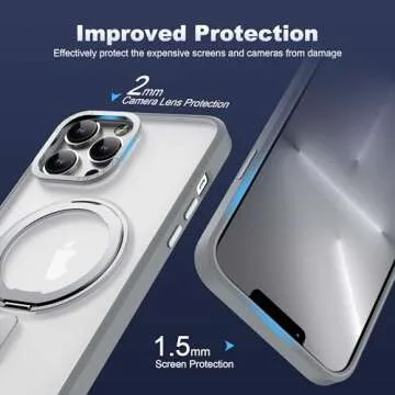 SAITONG iPhone 12 Case with 360° Magnetic Stand