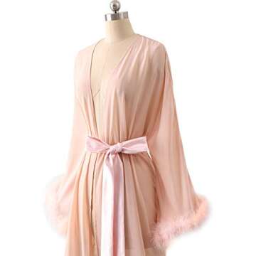 Sexy Feather Bridal Chiffon Robes for Special Occasions