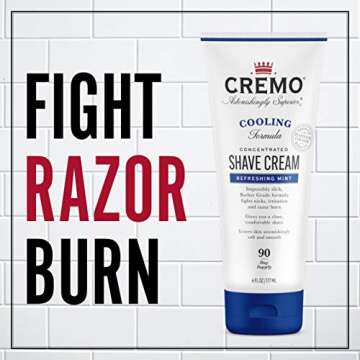 Cremo Barber Grade Cooling Shave Cream, Astonishingly Superior Ultra-Slick Shaving Cream Fights Nick...