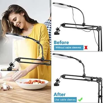 ChromLives Overhead Phone Mount with Ring Light