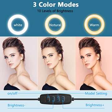 ChromLives Overhead Phone Mount with Ring Light