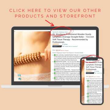 Mr. Woodware Wood Roller Massager for Body - 15.6 inch Lymphatic Drainage Manual Massage Tools for Sculpting, Muscle Shaping, Celulite Remover - Wooden Massage Tool for Manual Maderotherapy