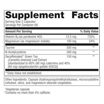 Metagenics Trancor - Calmness Support* - Balance GABA & Glutamate* - with N-Acetylcysteine (NAC), Taurine & Green Tea Extract - Non-GMO & Gluten-Free - 120 Capsules