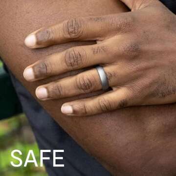 ROQ Silicone Wedding Ring for Women - Stylish, Safe & Comfortable