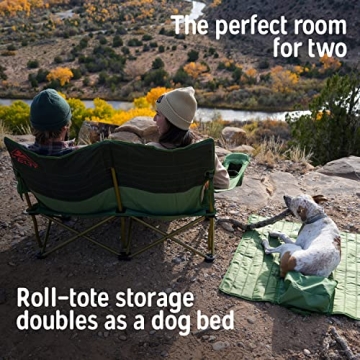 Kelty Low Loveseat Chair with Adjustable Arm Rests