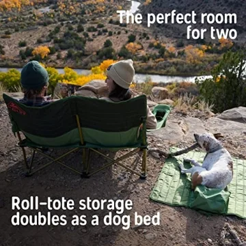 Kelty Low Loveseat Chair with Adjustable Arm Rests