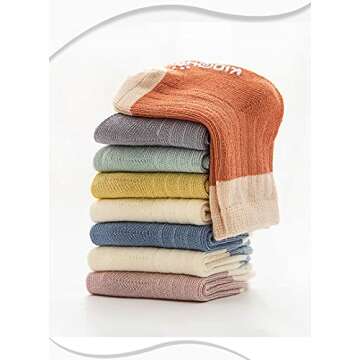 QandSweet Baby Boy Combed Cotton Socks Toddler Ankle Sock Non-Skid Newborn Infants (0-6 Months, Multicolor)