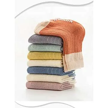 Combed Cotton Toddler Non-Skid Socks 0-6 Months QandSweet