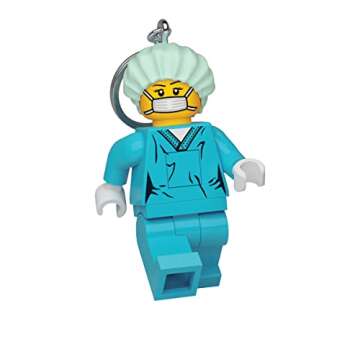 Lego City Large 3 Inch Tall Figure Keychain Light - Surgeon (KE178H)