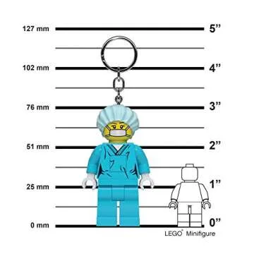 Lego City Large 3 Inch Tall Figure Keychain Light - Surgeon (KE178H)