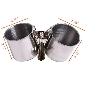 Durable Stainless Steel Bird Feeder Bowl Set for Cage