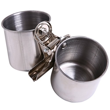 Durable Stainless Steel Bird Feeder Bowl Set for Cage
