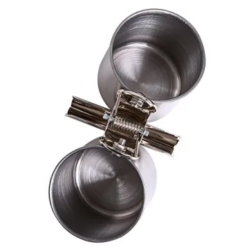 Durable Stainless Steel Bird Feeder Bowl Set for Cage