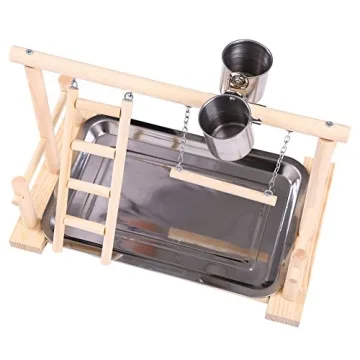 Durable Stainless Steel Bird Feeder Bowl Set for Cage