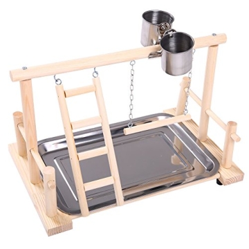 Durable Stainless Steel Bird Feeder Bowl Set for Cage