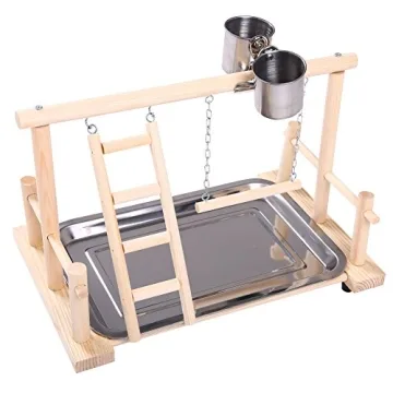 Durable Stainless Steel Bird Feeder Bowl Set for Cage