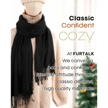 FURTALK Women's Winter Pashmina Scarf - Cozy Wraps