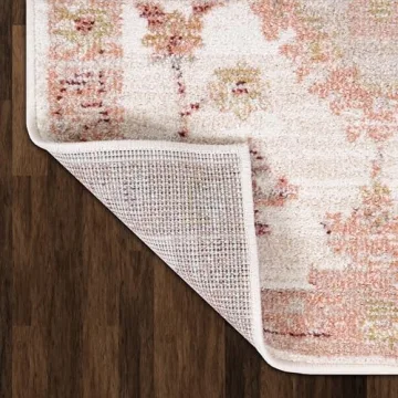 Simply Southern Cottage Southern Heritage - 5'3" x 7' Rectangle in Pink, Floral Traditional Area Rug, Soft, Durable, Easy to Clean, Stain-Resistant, Indoor Home Room Decor