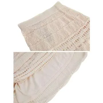 Chouyatou High Waist Crochet Lace Maxi Skirt - Elegant & Comfortable