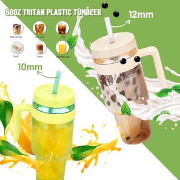 Cafezi 50 oz Tritan Tumbler Leak-Proof BPA-Free Travel Mug