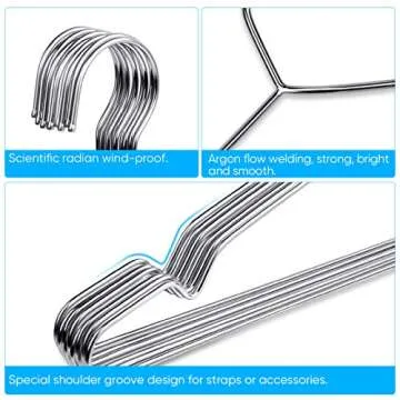 Fayleeko Wire Hangers 40 Pack Coat Hangers Strong Heavy Duty Stainless Steel Metal Hangers 17.7 Inch Ultra Thin Space Saving Clothes Hangers (Silver, 40pack 17.7inch)