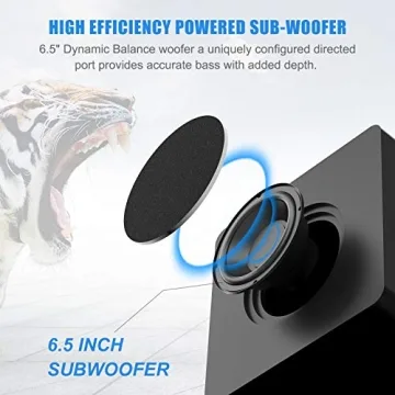 BESTISAN Powered 6.5’’ Subwoofer for Exceptional Home Audio