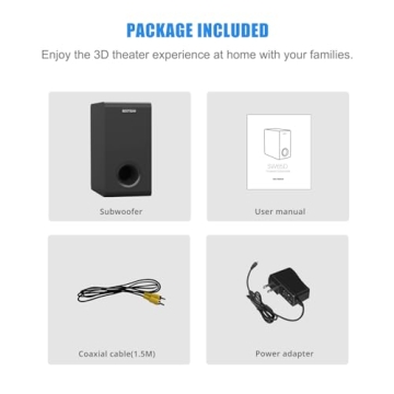 BESTISAN Powered 6.5’’ Subwoofer for Exceptional Home Audio