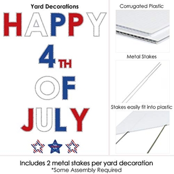 Big Dot of Happiness 4th of July - Yard Sign Outdoor Lawn Decorations - Independence Day Party Yard Signs - Happy 4th of July