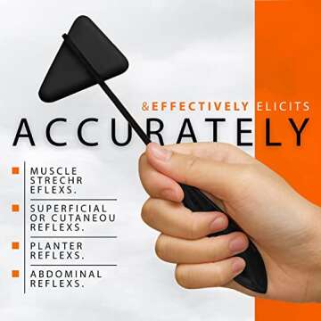 SURGICAL ONLINE Set of 3 Pcs Aluminum Sensory Tuning Forks C 128 512 + Taylor Percussion Hammer Mallet, Superior Diagnostic Kit