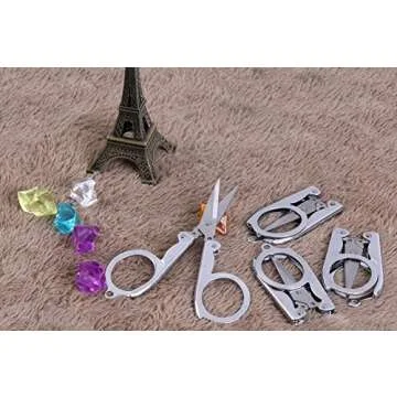 Shapenty Stainless Steel Folding Portable Travel Scissors, 4 Pack