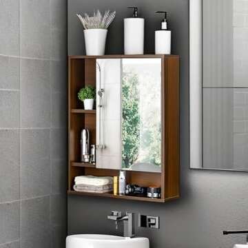 ChooChoo Bathroom Wall Mirror Cabinet - Stylish Space Saver