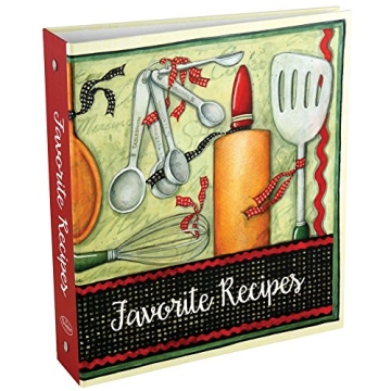 Brownlow Gifts Shannon Road Classic Kitchen Binder with Protectors and Recipe Cards, 8 x 9-Inches, C...