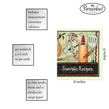 Classic Kitchen Recipe Binder with Protectors and Cards