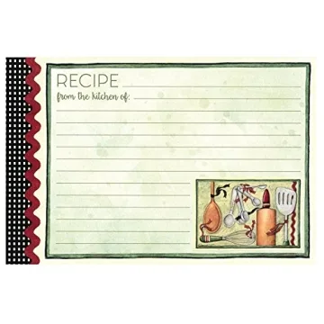 Classic Kitchen Recipe Binder with Protectors and Cards
