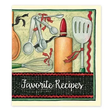 Classic Kitchen Recipe Binder with Protectors and Cards