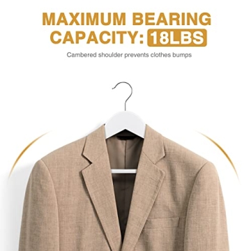 HOUSE DAY Wooden Hangers 30 Pack Smooth Finish Heavy Duty