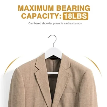 HOUSE DAY Wooden Hangers 30 Pack Smooth Finish Heavy Duty