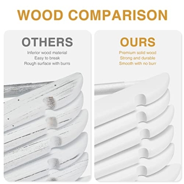 HOUSE DAY Wooden Hangers 30 Pack Smooth Finish Heavy Duty