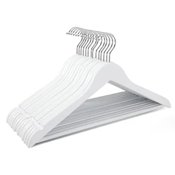 HOUSE DAY Wooden Hangers 30 Pack Smooth Finish Heavy Duty