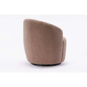 SSLine Accent Lounge Swivel Barrel Chair,Modern Teddy Fabric Leisure Chair,25.2" Velvet 360° Swivel Accent Chair Barrel Chair Family Room Sofa Furniture for Hotel Living Room Bedroom