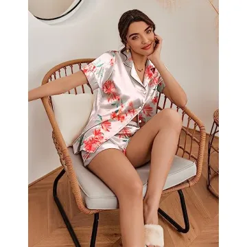 Ekouaer Satin Silk Pajama Set - Comfort & Style Combined