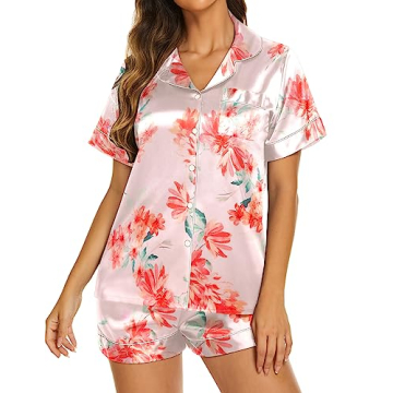 Ekouaer Satin Silk Pajama Set - Comfort & Style Combined