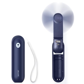 JISULIFE Mini 3 in 1 Fan, Pocket Size with Power Bank
