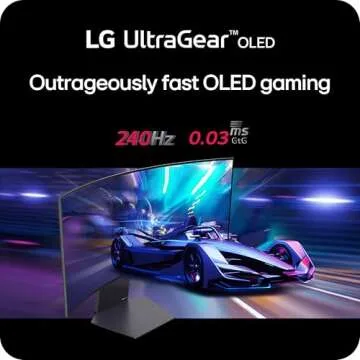 LG 39GS95QE Ultragear OLED Curved Gaming Monitor 39-Inch WQHD 800R 240Hz 0.03ms DisplayHDR True Black 400 AMD FreeSync Premium Pro NVIDIA G-Sync HDMI 2.1 DisplayPort Tilt/Height/Swivel Stand - Black