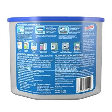 DampRid Fresh Scent Disposable Moisture Absorber, 10.5 oz., 3 Pack – Attracts & Traps Excess Moisture, Eliminates Musty Odors, Creates Fresher, Cleaner Air, White