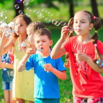 Ice Cream Party Favors - 12 PCS Ice Cream Craft Kits for Kids - Ice Cream Wooden Painting Kit with Bubble Wand - Two Sweet Birthday Party Supplies Valentines Goodie Bags Gifts Prizes Girls Boys