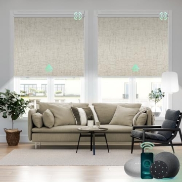 Yoolax Motorized Blinds with Remote - Blackout Smart Shades for Home