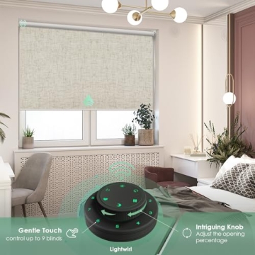 Yoolax Smart Blackout Motorized Blinds with Remote Control